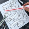 FENGCHUANG 2 Pieces Triangular Ruler 30 cm, Plastic Scale Ruler,