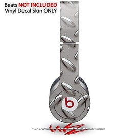 Skin Decal Wrap Works with Original Beats Solo HD Headphones Diamond Plate Metal 02 Skin Only (Headphones NOT Included)