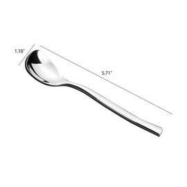 Yesdate Set of 12 Stainless Steel Gelato/Ice Cream Spoons, Yogurt Dessert Spoons 5.5-INCH