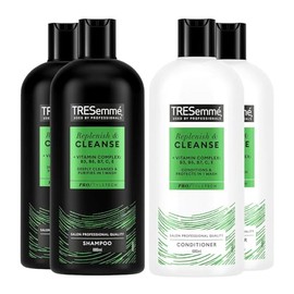 TRESemmé 2x Shampoo & 2x Conditioner Bundle 680ml Each | Replenish & Cleanse Hair Care Set for All Hair Types | Nourishing, Hydrating & Smoothing Formula for Healthy, Soft Hair