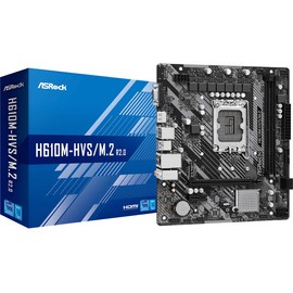 Asrock H610M-HVS/M.2 R2.0, Intel H610, 1700, Micro ATX, 2 DDR4, VGA, HDMI, PCIe4, 1x M.2