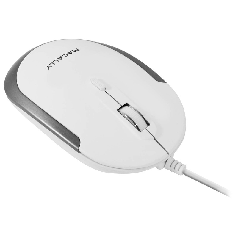 Macally DYNAMOUSE-W USB Optical Silent Click Mouse With 2 Buttons,