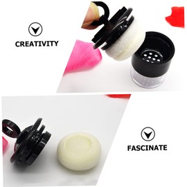 Healeved 2pcs Makeup Containers for Loose Powder Portable Powder Puff Box Airtight Lid Makeup Cases for Travel