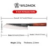 WILDMOK 9 Inch Kiritsuke Chef Knife 3 Layers 9Cr18MoV Clad