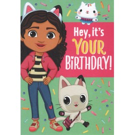 Gabby's Dollhouse Happy Birthday Card Featuring Gabby and Pandy Paws