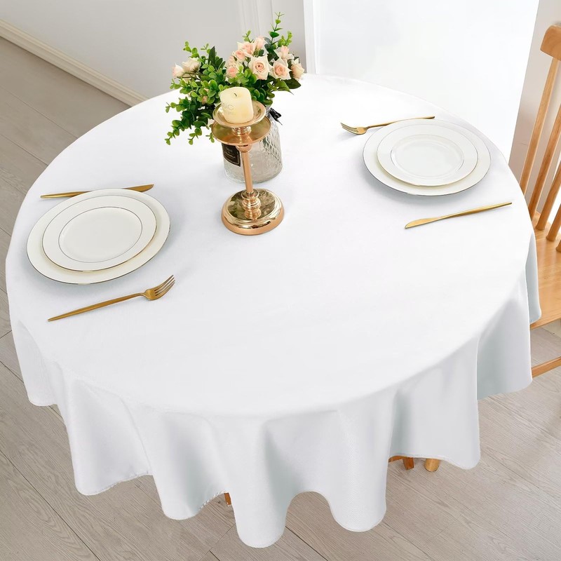 DWCN Round Tablecloth 180cm Wipe Clean Tablecloth Outdoor Table Cloth