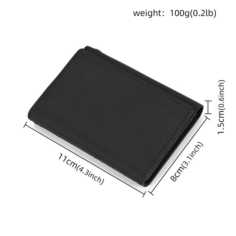 LUUFAN Men's Wallet Genuine Leather Thin Pocket Wallets for Men,