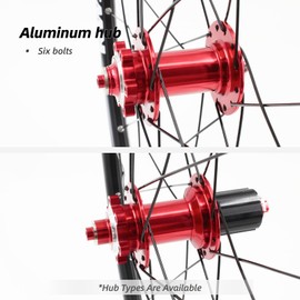 Cycling Mountain Bike Wheelset 26/27.5/29 inch, Disc Brake Aluminum Alloy 32H for MTB Wheels,8-11speed Casstte Hubs Red (Wheelset, 29''inch)