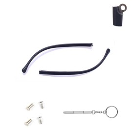 Children's Glasses Replacement Leg TR Silicone Eyeglass Metal Single Tooth Repair Kit Anti-Slip Comfort Accessory (Black)