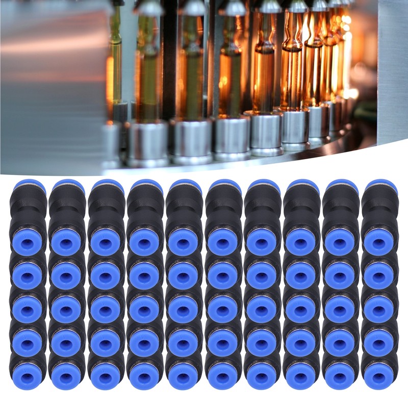 50Pcs Pneumatic Reducing Connector Straight Push in Reducer Fittings for