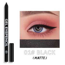 Black Matte Eyeliner Gel Pencil – Waterproof, Smudge-Proof, Long-Lasting, High-Pigment Eye Liner Pen