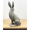 Alfie Francis 35cm Tall Large Silver Hare Ornament Sculpture Statue