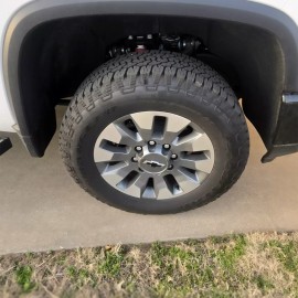 Advanced Trims x4 Gloss Black BowTie PLASTIC WHEEL OVERLAYS 2022-2025 Silverado NOT VINYL