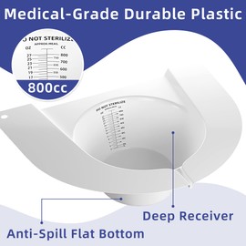 BeHerk Urine Hats for Toilets, Specimen Collection Pan, 27oz/800cc Universal Toilet Hats to Catch Urine, Pee Urinal Sample Cup Containers for Women and Elderly, Pack of 10