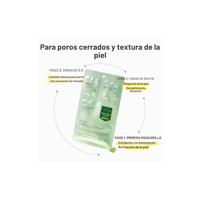 VT COSMETICS Cica Reti-A All-In-One 3-Step Sheet Mask