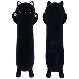 MorisMos 43” Long Cat Body Pillow, Large Cartoon Cat Stuffed Animal Plush Toy Big Throw Pillow Soft Hugging Pillow for Kids Adults Girlfriend, for Christmas, Valentine's Day, Birthday