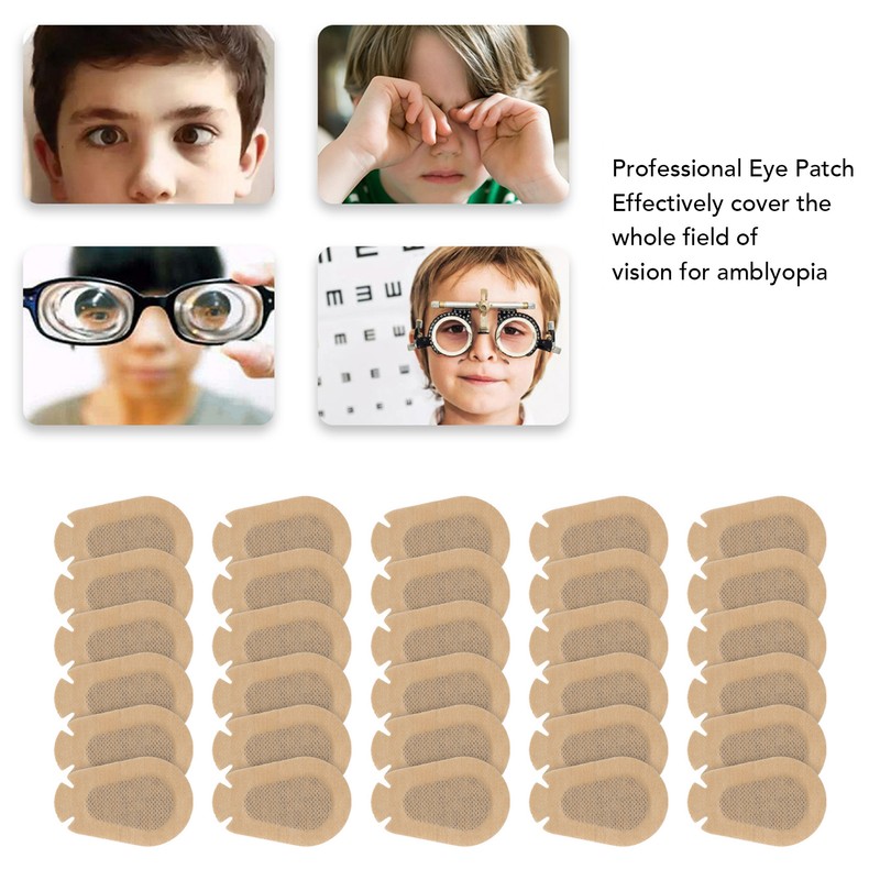 30 Sheet Adhesive Eye Patches for Kids Reusable Breathable Promotes