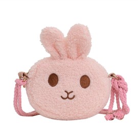 KASESSS Girls' Plush Bag, Children's Handbag Girls Cute, Handbag Children Pink Rabbit, Girls Handbag, Shoulder Bag Children, Beautiful Birthday Gift for Children, Girls, Women, pink