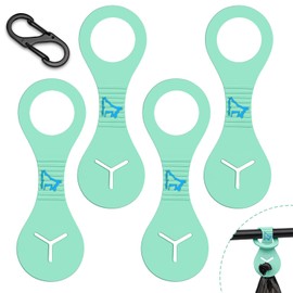 PuppyDoggy Dog Poop Bag Holder for Leash Waste Bag Carrier Dog Poop Bag Dispenser for Walking Running Bicycle Accessory 4 Pieces (Light Green)