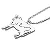 LONYOO Stainless Steel Milk Cow Necklace Farm Animals Chain Pendant