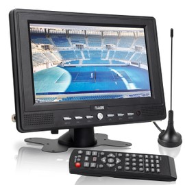 Rywob 7”Mini Portable TV, Battery Powered TV with ATSC/TF Card/USB/AV Input,TV Portatil with Remote Control & Stand for Camping,Car,Kitchen,Travel,Emergency