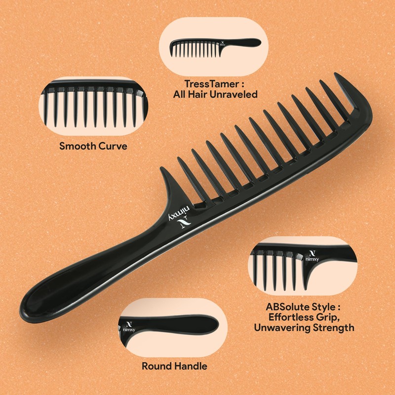 Nimxy Black Pin Tail Comb 1 Pc - Parting Rat