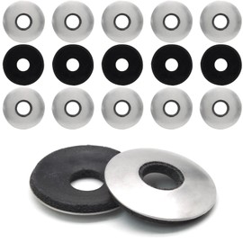 Seimneire #14 x 5/8" Neoprene EPDM Bonded Sealing Washers, 100 PCS Stainless Steel 1/4" Waterproof Gasket Assortment Kit