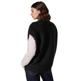 Cecil Women's Structured Lurex Turtle Vest, Black Lurex