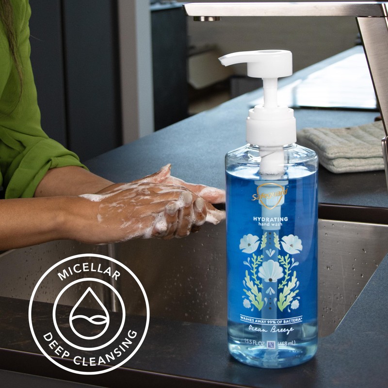 Safeguard Liquid Hand Soap, Micellar Deep Cleansing, Washes Away 99%