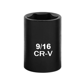Aloanes 3/8-inch Drive Standard Impact SAE Socket 9/16", High-Torque 6-Point Socket, Heavy-Duty Chrome Vanadium Steel Socket.
