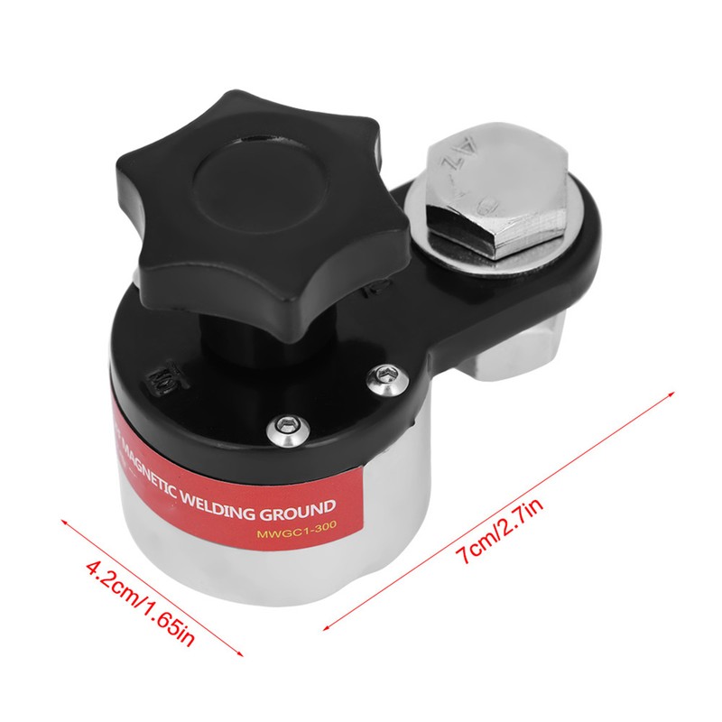 300A Magnetic Welding Ground Clamp Grounding Magnet Connector Industrial Welding