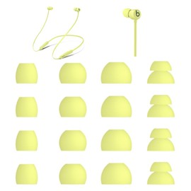 Zotech Replacement Earbud Tips for Beats Flex Headphones, 16 Pieces, Small, Medium, Large, Double Flange, Yellow