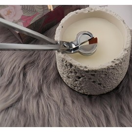 ZHU IN SY Candle Snuffer, Candlesnuffers Wick Snuffer Candle Accessory, Stainless Steel Wick Flame Extinguisher for Putting Out Candle Flame Safely (Silver Candle Wick Trimmer)