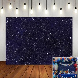 Night Sky Star Backdrops Universe Space Theme Starry Photography Backdrop 60" x 36" Galaxy Stars Children Boy 1st Birthday Party Photo Background Newborn Baby Shower Banner Photo Studio Booth