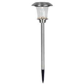 Star LED-Solar-Pathlight, Farbe: silber, ca. 48 x 15 cm, 1 warm white LED, 10 lm, mit Solarpanel, incl. Akku, Outdoor,