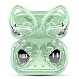 Bluetooth Kopfhörer Sport, Kopfhörer Kabellos Bluetooth 5.4 mit 4 ENC Noise Cancelling Mic, In Ear Kopfhörer mit HiFi Stereo, 50 Std Spielzeit Kabellose Ohrhörer, IP7 Wasserdicht, Dual LED-Anzeige