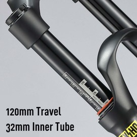 27.5/29 Air MTB Suspension Fork, Travel 120mm Rebound Adjust Straight/Tapered Tube 28.6mm QR 9mm Manual/Remote Lockout Mountain Bike Forks, Ultralight Gas Shock XC Bicycle (Tapered-remote lock, 27.5)