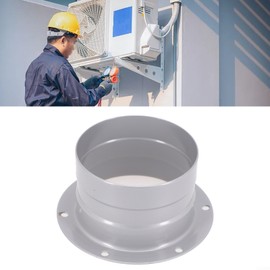 Metal Duct Flange Pipe Connector, 3-8" Metal Flange Vent Pipe Fitting, Wall Air Pipe Hose Flange Adapter, for Ventilation Equipment (100mm)