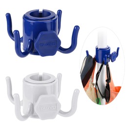 TAGVO Beach Umbrella Hanging Hook, 2 Pieces 4-Prong Plastic Umbrella Hooks Hanging for Clothes/Hats/Clothes/Camera/Sunglasses/Bags - Durable, Suitable for Beach, Camping Travel