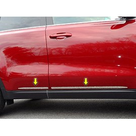 707Motoring Stainless Polished Chrome Body Side Molding Accent Trim (1" Width, Lower Fitment) 4PC, Compatible with Kia Sportage 2017-2020 (4-Door, SUV)