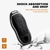 Leather Key Fob Cover Compatible with Boxster Cayenne Panamera Cayman