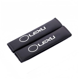 Poecar Seat Belt Pad Shoulder Cover Soft Material Embroidered Carbon Look 2 Pack - Compatible with Lexus