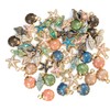 AUEAR, 45 Pack Enamel Starfish Seashell Conch Charms Pendants for