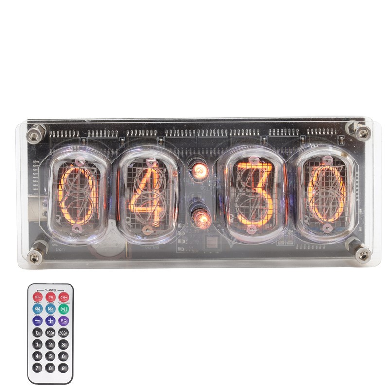 IN12 Glow Tube Clock with Remote Controller Electronic Digital Tube