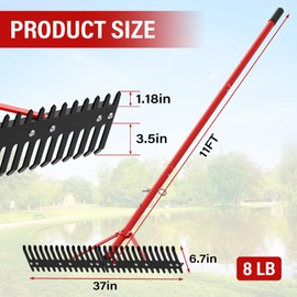 Adjustable Aquatic Weed Rake 【2025 Upgrade Patents Pending】,Heavy Duty Aluminum Pond Rake,Double Sided Floating Lake Rakes for Removal of Weeds, Leaves & Floating Scum