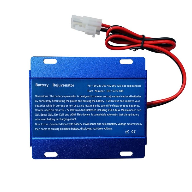 Battery Desulfator Reconditioner for 12V–72V Lead-Acid Batteries, Pulse Repair to