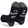 DRASEX Men's Funny Novelty Socks Do Not Disturb I'm Watching