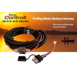 Pro Controll Quick Connect Trolling Motor Battery Harness Kit – 20' 8 AWG Marine-Grade Wire, 60 AMP Breaker, Wire Loom – For 12V, 24V, 36V Systems