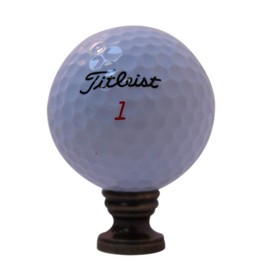 Golf Ball Lamp Finial, White, 2.25"h
