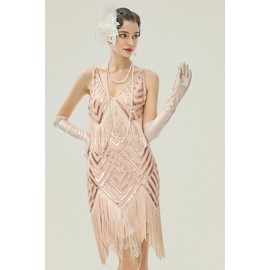 BABEYOND 1920s Accessories Set Women's Gatsby Costume Accessory Set Including Headband Necklace Gloves